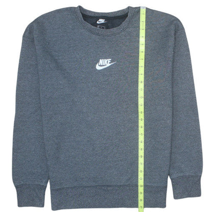 Nike Men's Grey Crew Neck Logo Sweatshirt Size M Regular Fit