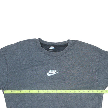 Nike Men's Grey Crew Neck Logo Sweatshirt Size M Regular Fit