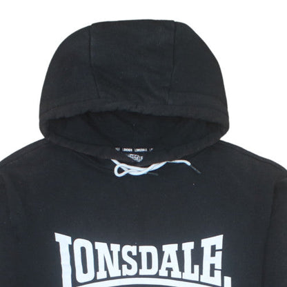 Lonsdale Men’s Black Pullover Hoodie Size L Fleece Sportswear