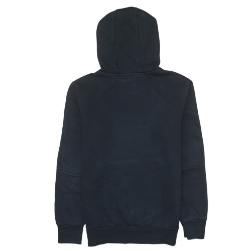 Adidas Boys Black Pullover Hoodie 13-14 Years Cotton Blend Logo Print