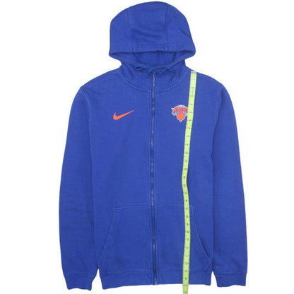 Nike Men's Blue Full Zip Hooded Knicks Basketball Hoodie Size L