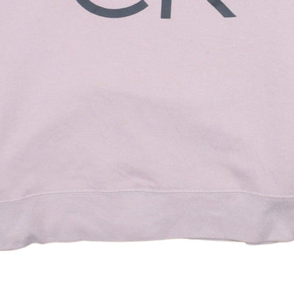 Calvin Klein Jeans Women's Pink Logo Crew Neck Sweatshirt M Cotton Blend
