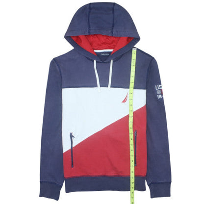 Nautica Men's Multicoloured Pullover Hoodie XS Cotton Logo Zip