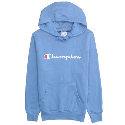 Champion Men's Blue Pullover Hoodie Size S Logo Fleece Sportswear