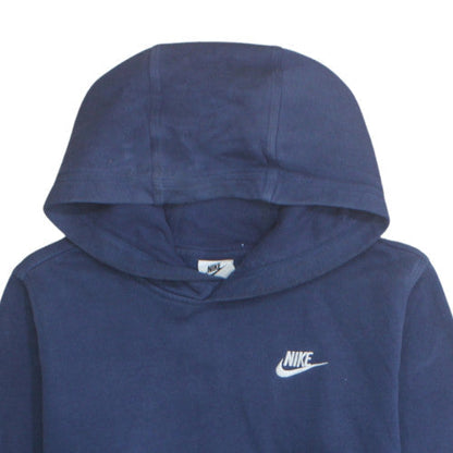 Nike Boys Navy Blue Pullover Hoodie XL 158-170cm Cotton Blend Fleece