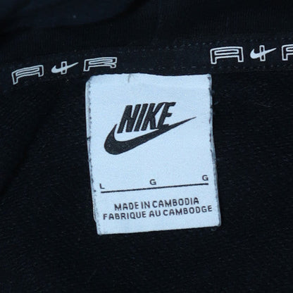 Nike Air Black Hoodie Women L Pullover Hooded Sweatshirt