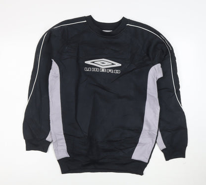 Umbro Mens Black XL Sports Sweatshirt Pullover Crew Neck