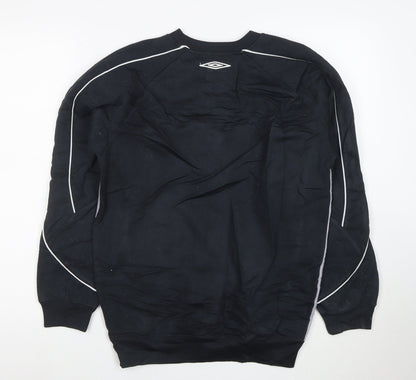 Umbro Mens Black XL Sports Sweatshirt Pullover Crew Neck