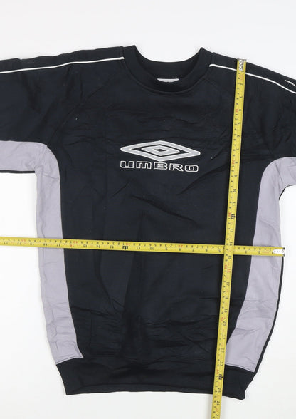 Umbro Mens Black XL Sports Sweatshirt Pullover Crew Neck
