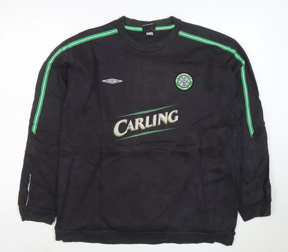 Umbro Men's Black XL Celtic Football Pullover Sweatshirt