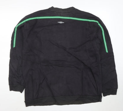 Umbro Men's Black XL Celtic Football Pullover Sweatshirt