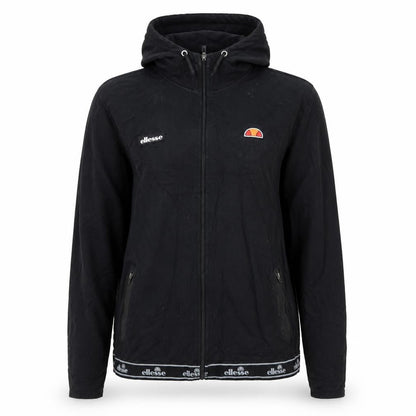 Ellesse Womens Black Full Zip Hoodie Jacket Size L Polyester Cotton