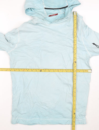C.P. Company Mens Blue Pullover Hoodie Size M Lightweight Cotton