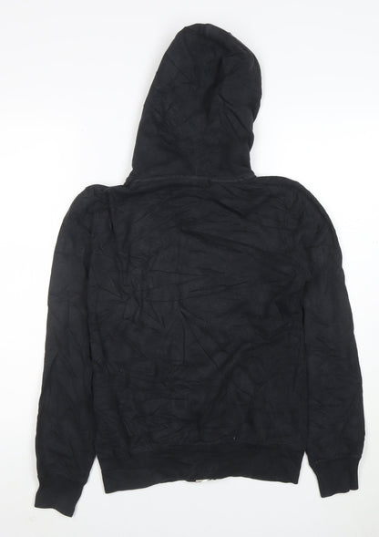 Nike Women's Black XS Full Zip Hoodie Cotton Blend Zip Pockets