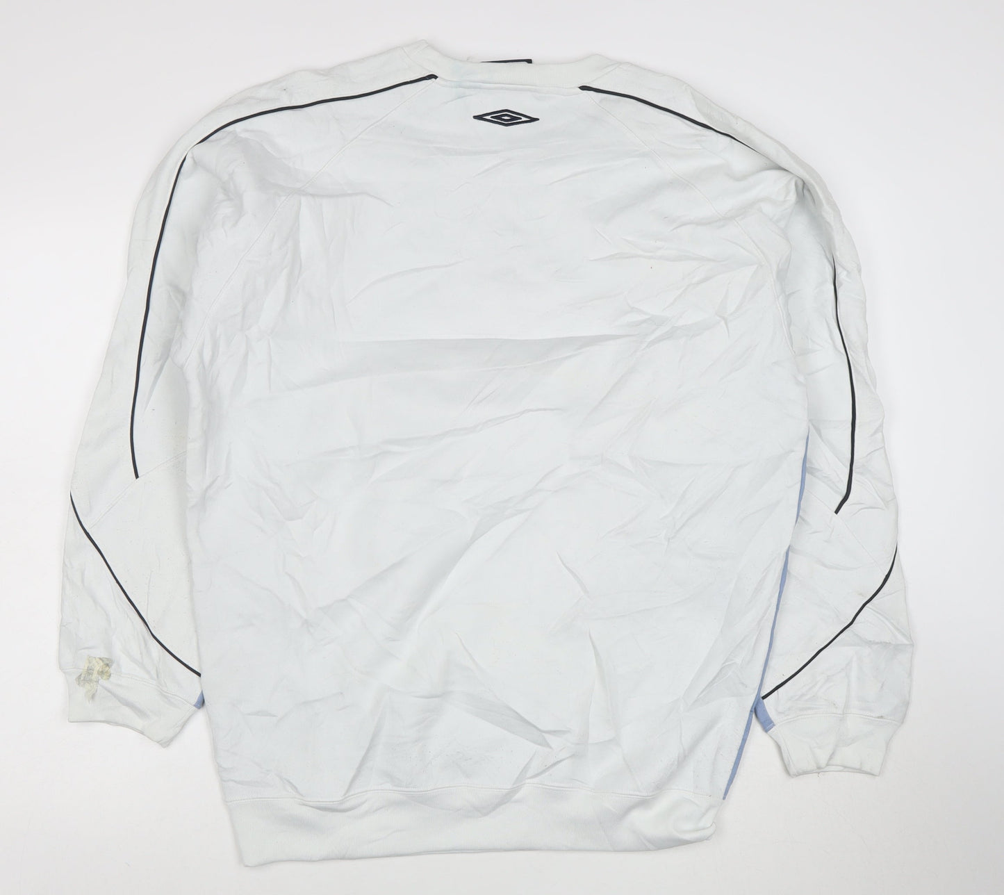 Umbro Men's White XL Pullover Sweatshirt with Logo Detailing