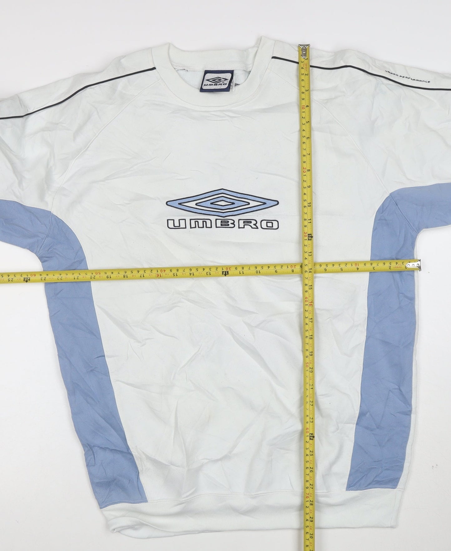 Umbro Men's White XL Pullover Sweatshirt with Logo Detailing