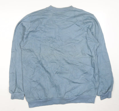 Umbro Mens Blue XL Pullover Crew Neck Logo Sweatshirt
