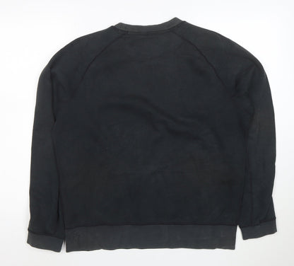Nike Men's Black Medium Pullover Sweatshirt Crew Neck Fleece