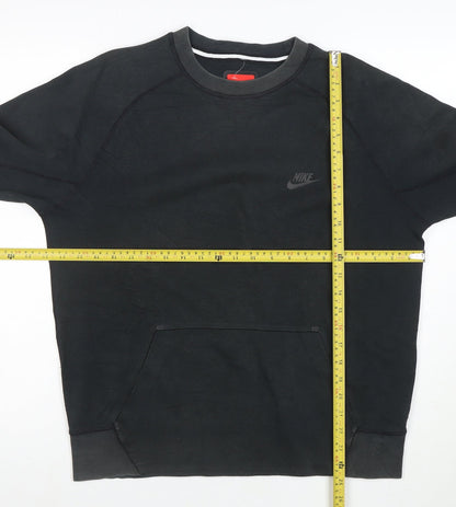 Nike Men's Black Medium Pullover Sweatshirt Crew Neck Fleece