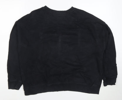 Disney Minnie Mouse Womens Black M Pullover Sweatshirt