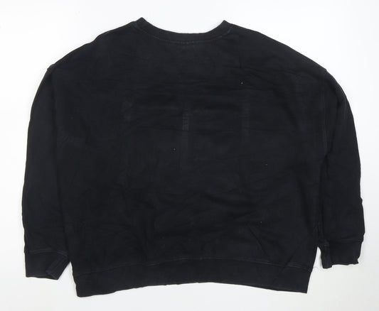Disney Minnie Mouse Womens Black M Pullover Sweatshirt