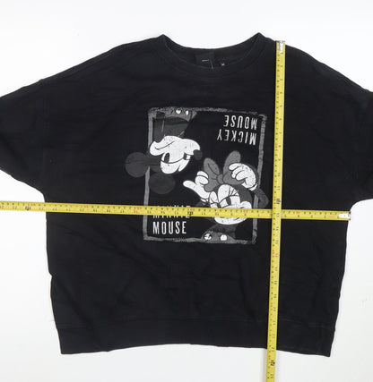 Disney Minnie Mouse Womens Black M Pullover Sweatshirt