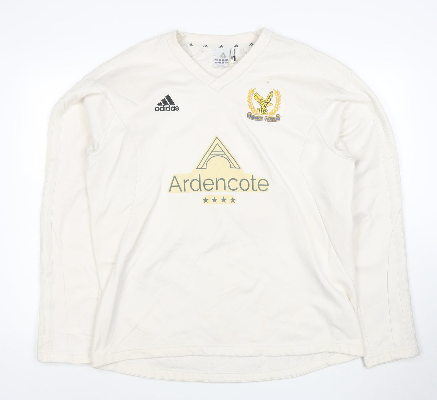 adidas Mens White XL Pullover Sweatshirt ClimaWarm Sports Top