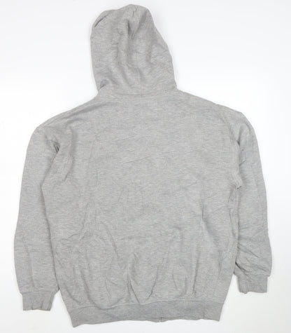 Lotto Men's Grey Full Zip Hoodie L Sports Fleece Sweatshirt