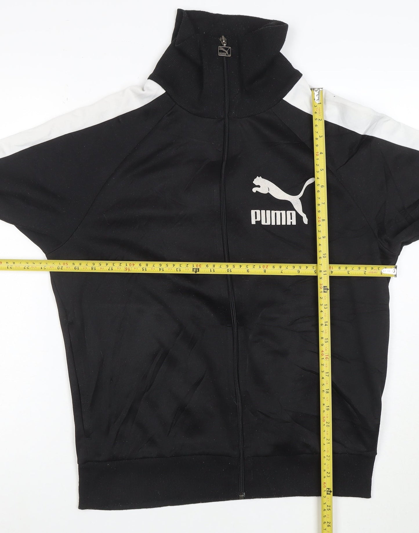 Puma Men's Black Full Zip Logo Track Sweatshirt Size L