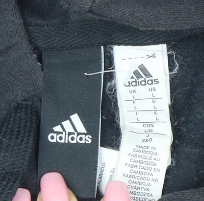 Adidas Men's Black Full Zip Hoodie Size L Sportswear Jacket