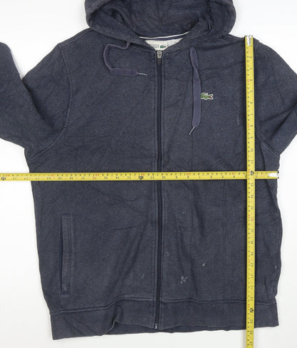 Lacoste Sport Men's Blue XL Full Zip Hoodie with Logo