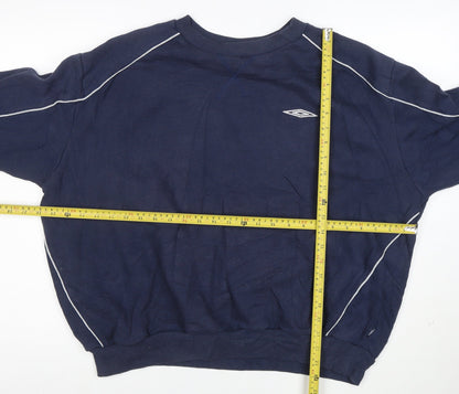 Umbro Men's Blue 2XL Pullover Sweatshirt Crew Neck Sportswear