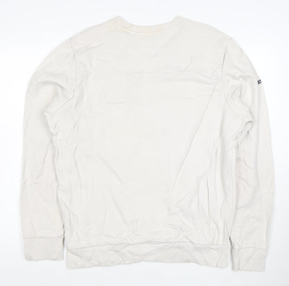 Superdry Mens White XL Graphic Print Crew Neck Pullover Sweatshirt