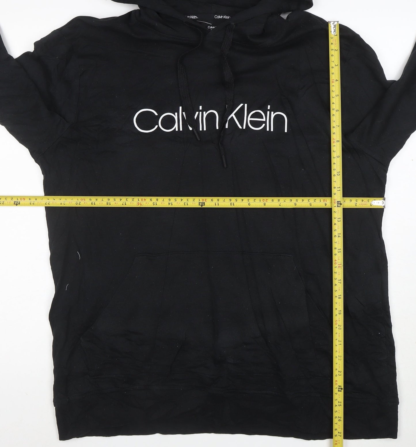 Calvin Klein Men's Black XL Pullover Hoodie with Logo