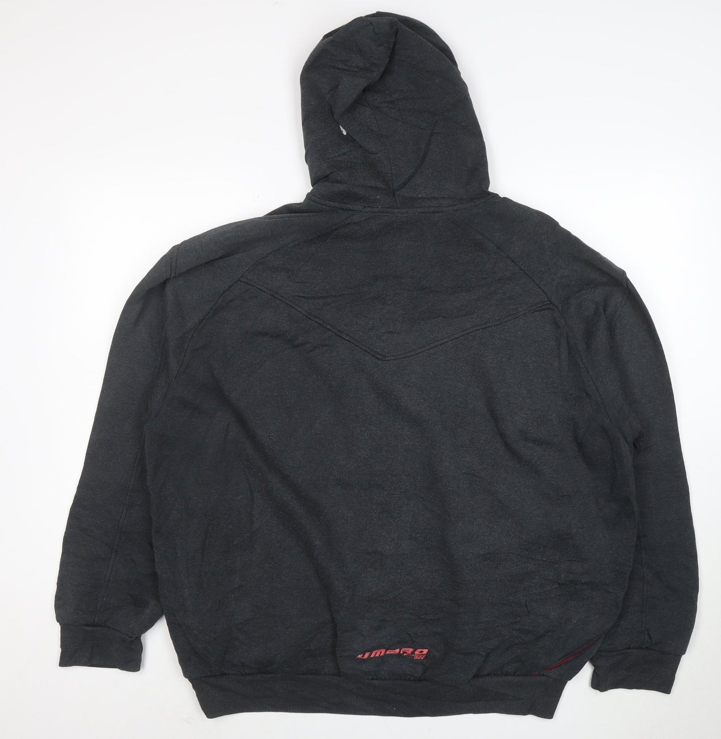 Umbro Men's Black 2XL Full Zip Hooded Sweatshirt with Logo