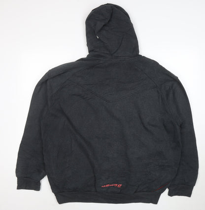 Umbro Men's Black 2XL Full Zip Hooded Sweatshirt with Logo