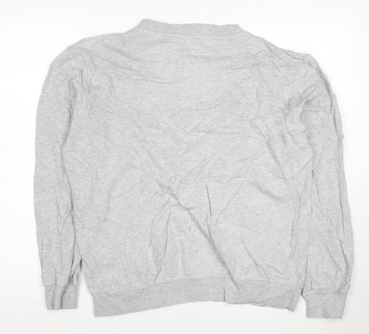 Fila Men's Grey Logo Pullover Sweatshirt Medium