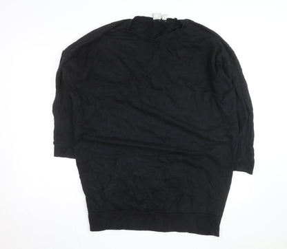 ASOS Women’s Black Size 12 Relaxed Cotton Tunic Top