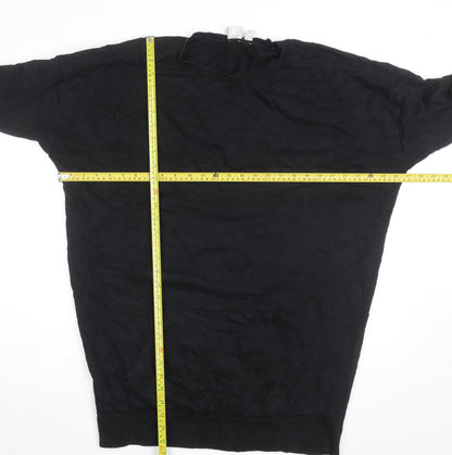 ASOS Women’s Black Size 12 Relaxed Cotton Tunic Top