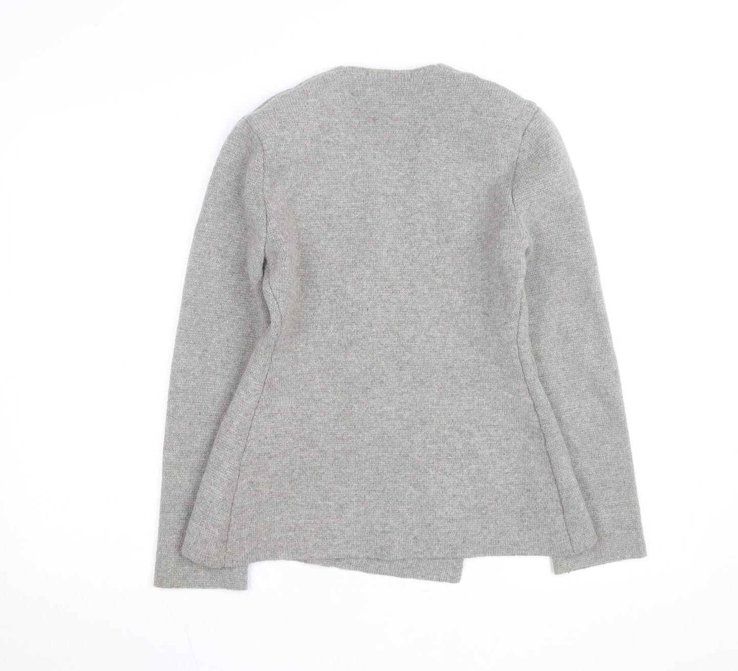 Zara Women Grey Wool Blend V-Neck Cardigan Size S