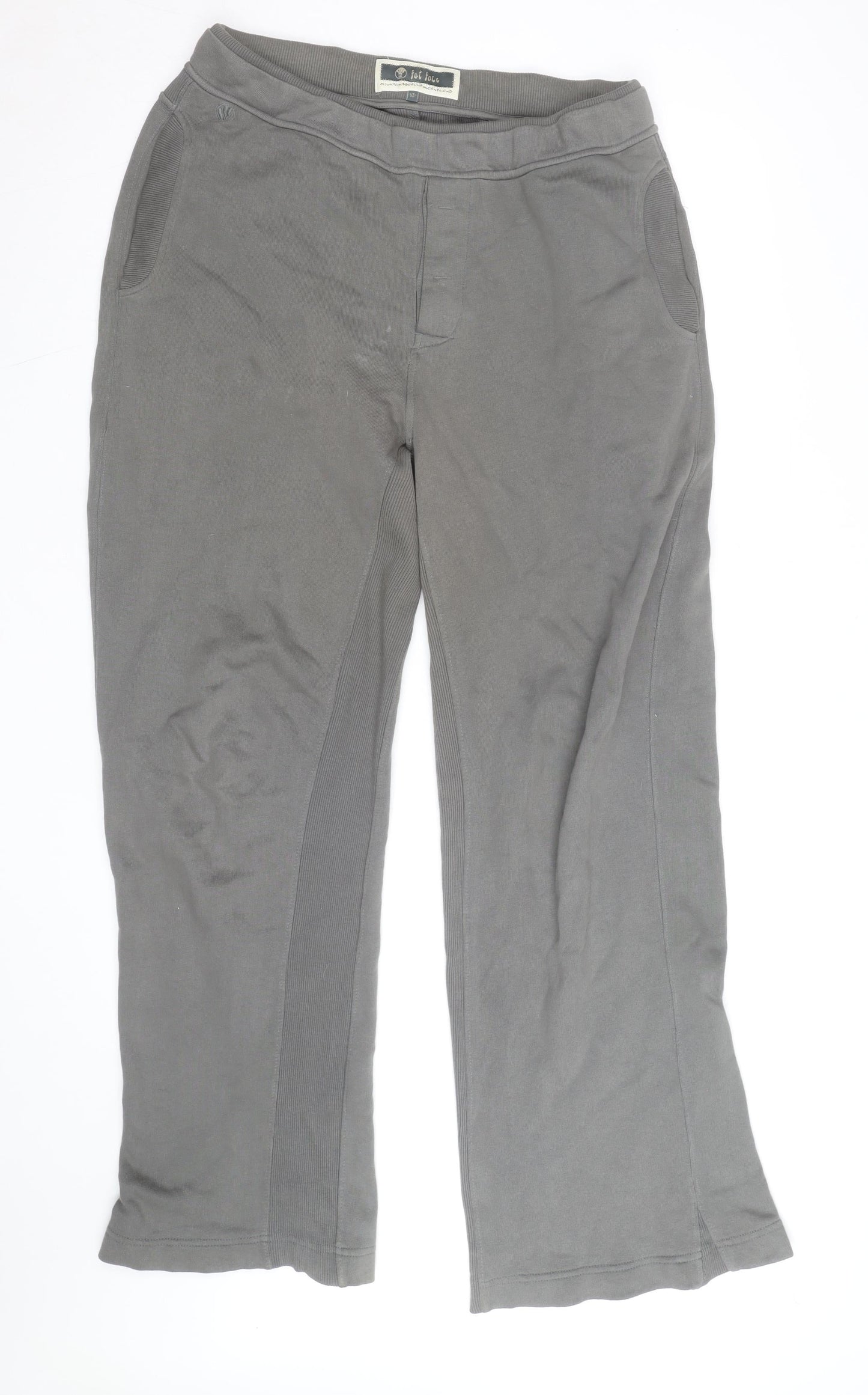 Fat Face Men's Grey 32 Regular Cotton Sweatpants Trousers