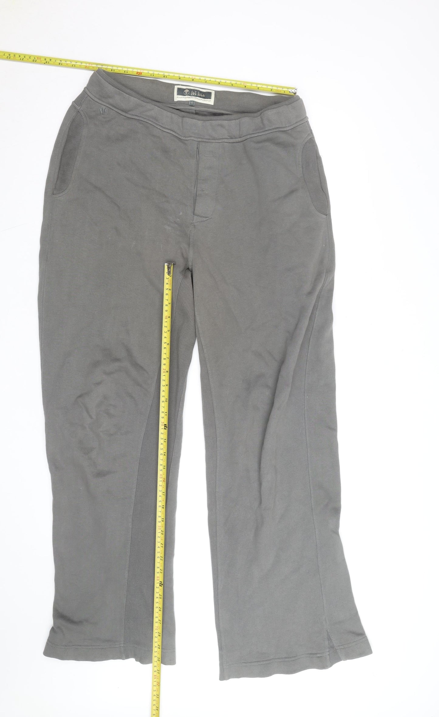 Fat Face Men's Grey 32 Regular Cotton Sweatpants Trousers