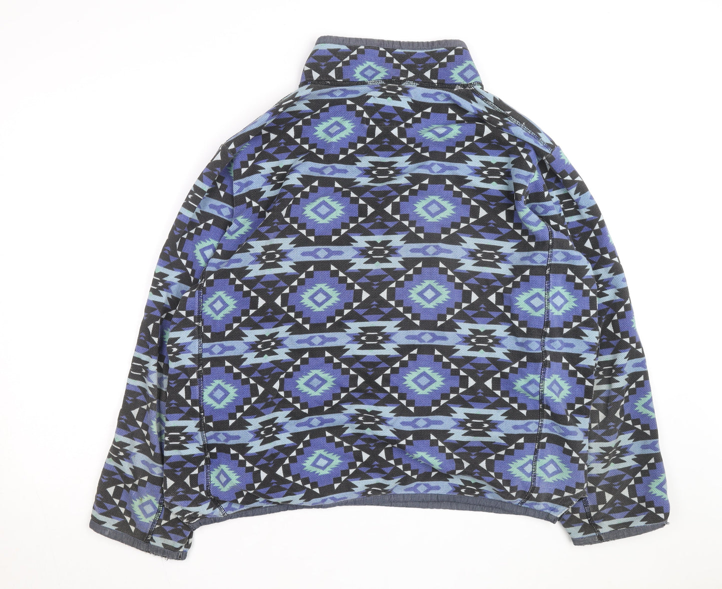 Joe Browns Men's Blue Aztec 1/4 Zip Cotton Sweatshirt XL