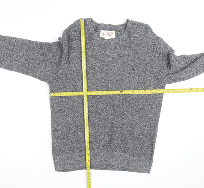 Original Penguin Men's Grey Knit Crew Neck Jumper Size M