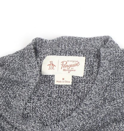 Original Penguin Men's Grey Knit Crew Neck Jumper Size M