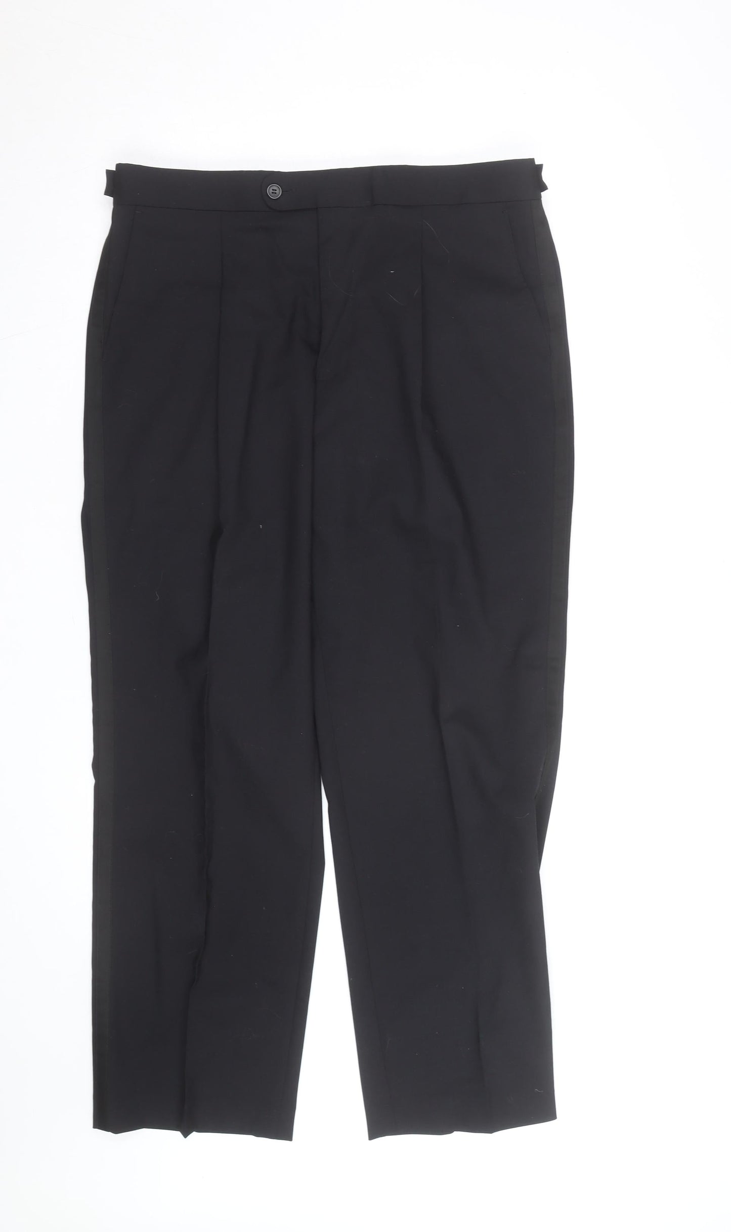 Taylor & Wright Men's Black 36S Pleated Dress Trousers
