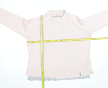 Betty Barclay Women’s Pink Mock Neck Long Sleeve Pullover Jumper Size 12