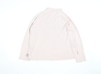 Betty Barclay Women’s Pink Mock Neck Long Sleeve Pullover Jumper Size 12