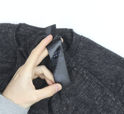 AllSaints Men’s Grey Wool Crew Neck Jumper Size S
