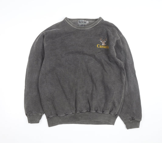 Non-Fiction Men’s Grey Embroidered Canada Fleece Sweatshirt L